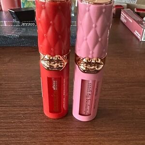 Luxurious Lip Plumping Gloss Set - Red & Pink